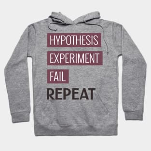 Hypothesis. Experiment. Fail. Repeat. Hoodie